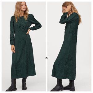 Green Jacquard Maxi Dress NWOT